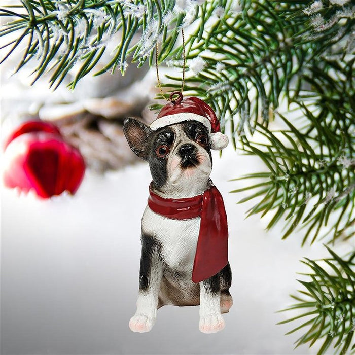 Boston Terrier Holiday Dog Ornament Pet Decoration