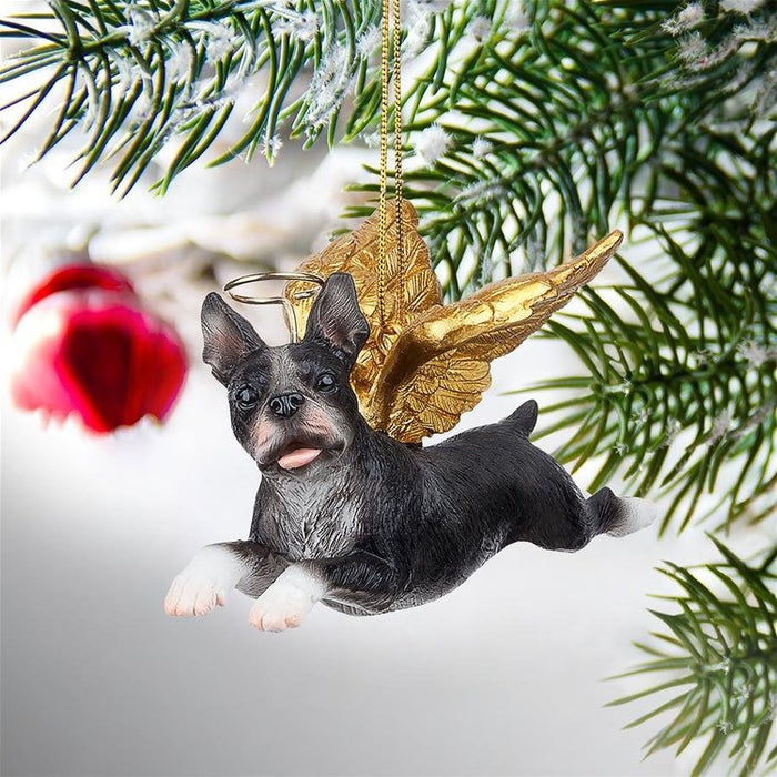 Honor Your Pet: Boston Terrier Holiday Dog Angel Ornament