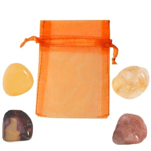 Orange Crystal Pouch