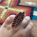 Navajo Sterling Silver & Orange Mojave Cluster Ring Size 7 - Culture Kraze Marketplace.com