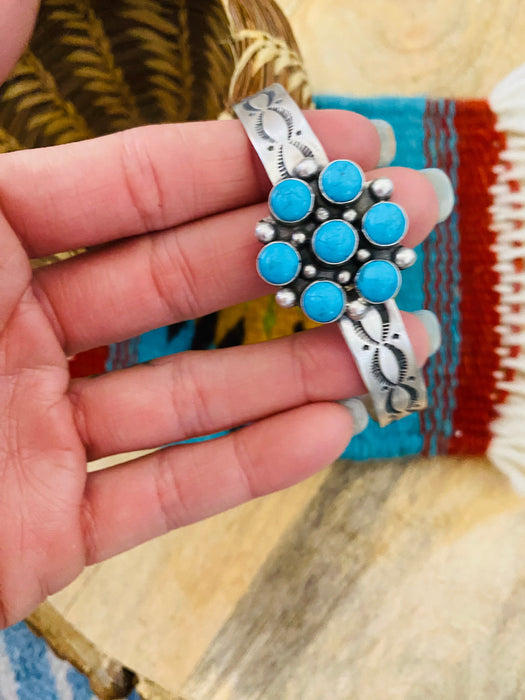 Navajo Sterling Silver & Turquoise Cuff Bracelet