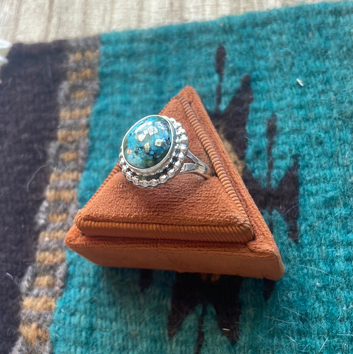 “The Andi” Navajo Turquoise Sterling Silver Ring Size 9.5 - Culture Kraze Marketplace.com