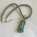 Beautiful Navajo Sterling Silver Beaded Turquoise Necklace With Pendant Signed B Johnson - Culture Kraze Marketplace.com