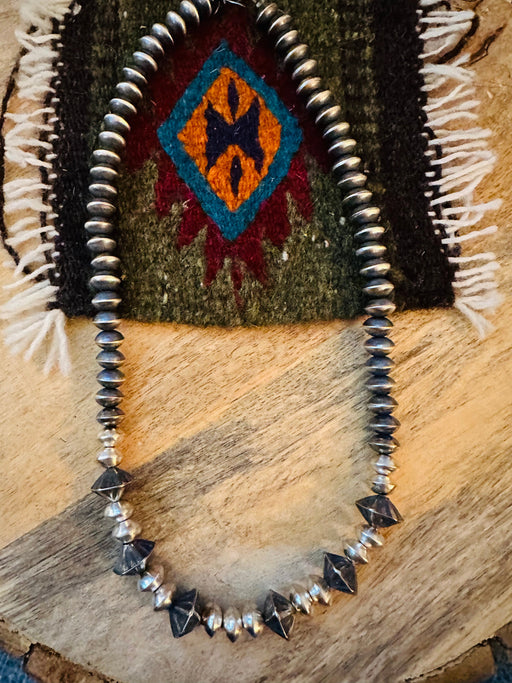 Navajo Sterling Silver Pearl Beaded Necklace 20” - Culture Kraze Marketplace.com