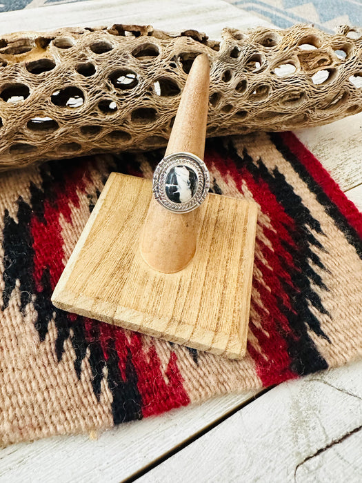 Navajo Sterling Silver & White Buffalo Ring Size 5.5 - Culture Kraze Marketplace.com