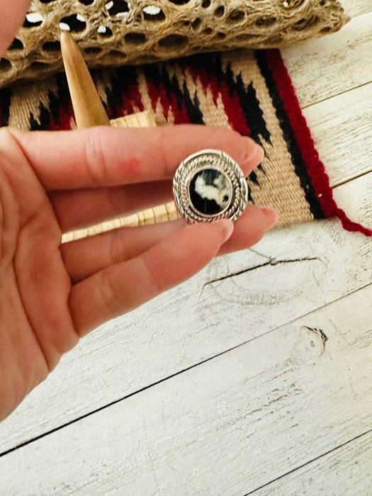 Navajo Sterling Silver & White Buffalo Ring Size 6.25 - Culture Kraze Marketplace.com