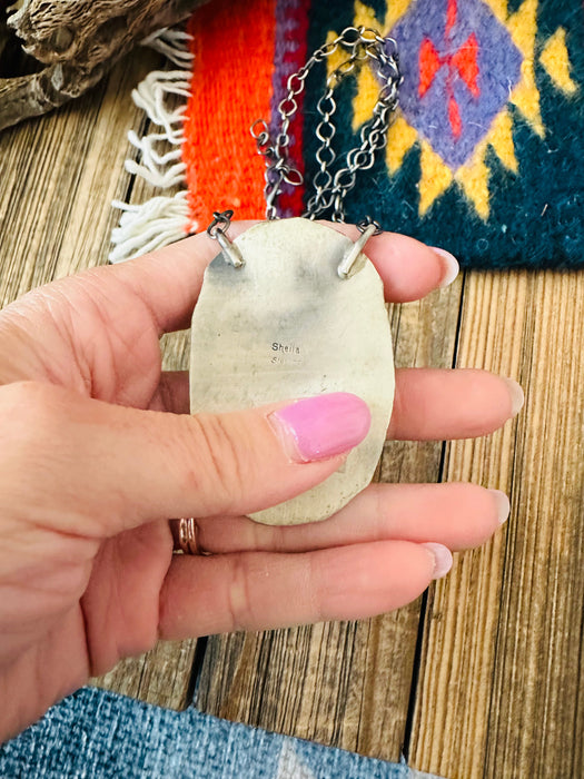 Navajo Sterling Silver & Kingman Turquoise Necklace