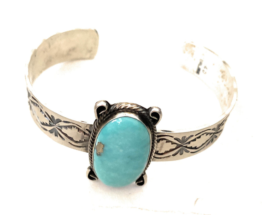 Navajo Sterling Silver & Turquoise Cuff Bracelet