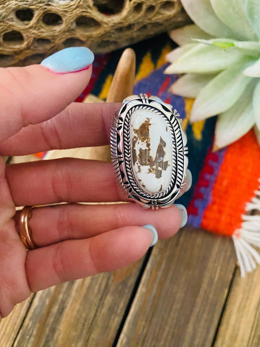 Navajo Dry Creek Turquoise & Sterling Silver Ring Size 9 - Culture Kraze Marketplace.com