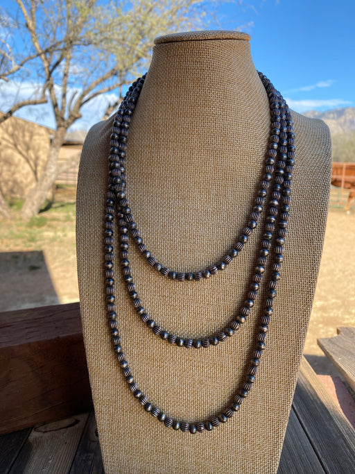 Custom 6mm Navajo Pearl Style  70 inch beads - Culture Kraze Marketplace.com