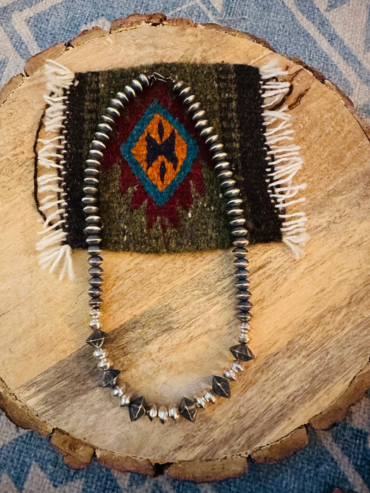 Navajo Sterling Silver Pearl Beaded Necklace 20” - Culture Kraze Marketplace.com