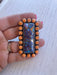 Navajo Orange Spiny, Purple Dream & Sterling Silver Adjustable Ring Signed P Yazzie - Culture Kraze Marketplace.com