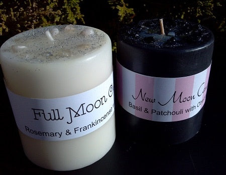 New Moon/Full Moon Candle Set