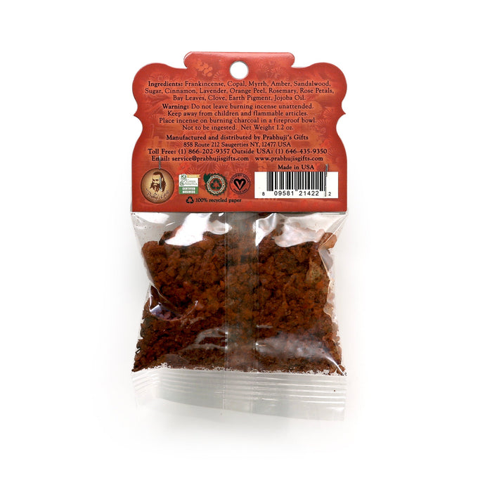 Resin Incense Root Chakra Muladhara - Grounding and Inner Peace - 1.2oz bag