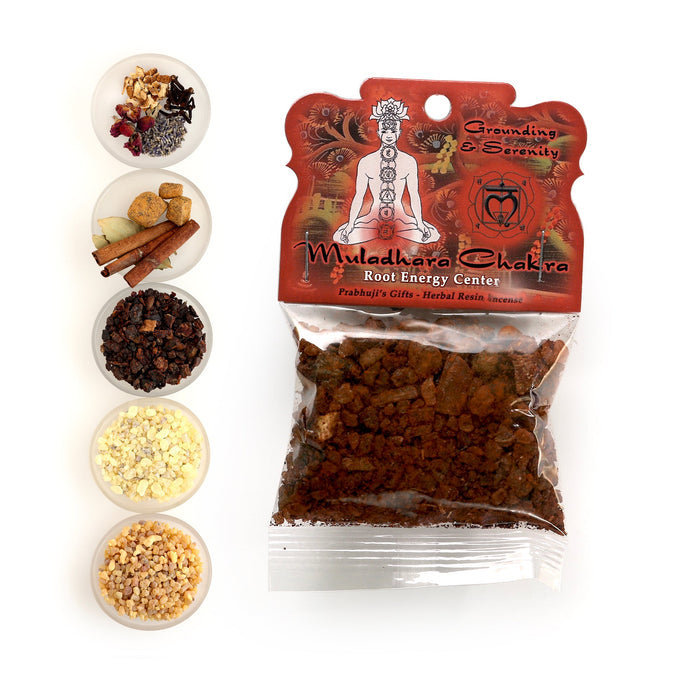 Resin Incense Root Chakra Muladhara - Grounding and Inner Peace - 1.2oz bag