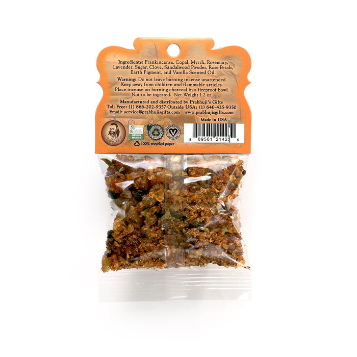 Resin Incense Sacral Chakra Svadhishtana - Sensuality and Creativity - 1.2oz bag