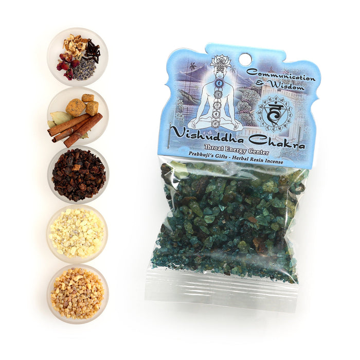 Resin Incense Throat Chakra Vishuddha - Communication and Responsibility - 1.2oz bag