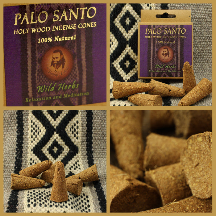 Palo Santo and Wild Herbs - Relaxation & Meditation -  6 Incense Cones