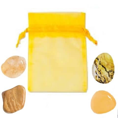 Yellow Crystal Pouch