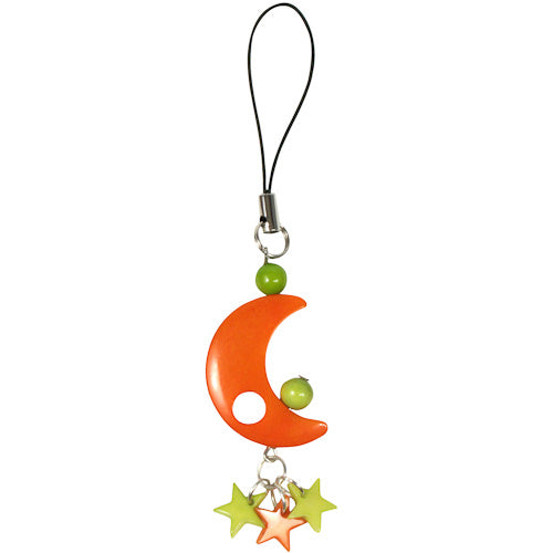 <center>Oranage Tagua Moon Ornament</br>Handmade in Ecuador</center>