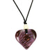 <center>Purple Tagua Heart Pendant</br>Handmade in Ecuador</center>