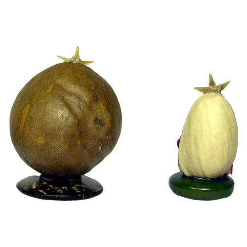 <center>Miniature Nut Nativity handmade by Camari Artisans in Ecuador<br/>Macadamia Nut Measures 1 1/2" tall x 1 1/8" wide x 1" diameter - Pistachio Nut Measures 1 1/2" tall x 1 1/8" wide x 1" diameter</center>