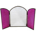 <center>Arched Mirror w/ Doors of Colored Glass - Pink</br>Closed - Measures 5-3/4" wide x 8" high</br>Opened - Measures 11-1/4" wide x 8" high</center>