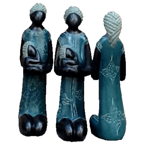 <center>Soapstone Mother and Child Teal Figurine Assorted Designs</br>6-1/2'' high x 1-5/8'' wide x 3'' deep</br>Crafted by Artisans in Haiti</center>