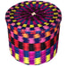 <center>Round Rainbow Box Woven from Toquilla Fiber with Top On</br>Measures 3-1/4" high x 3-3/4" diameter</center>