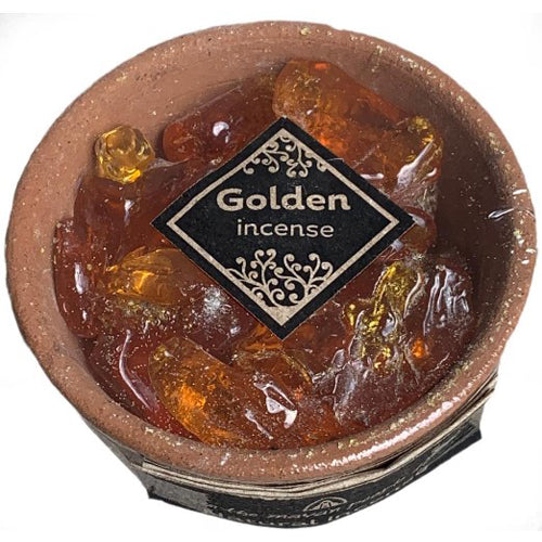 <center>Natural Golden Incense in Terracotta Pot</br>Gathered in the Highlands of Guatemala</center>