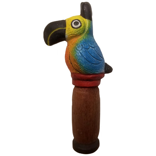 <center>Small Clay and Wood Toucan Flute from Peru</center>