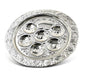 Circular Silver Plated Seder Plate with Ornate Design on Rim - Culture Kraze Marketplace.com