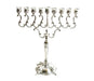 Silver Plate Chanukah Menorah, Swirls Design – 7.5 Inches Height - Culture Kraze Marketplace.com