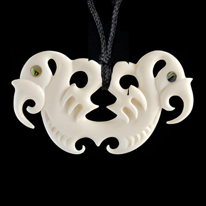 Double Manaia Bone Pendant - Culture Kraze Marketplace.com