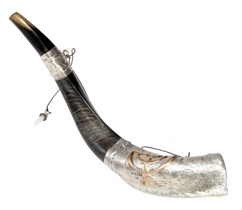 Anointing Sterling Silver Yemenite Shofar - Menorah - Culture Kraze Marketplace.com