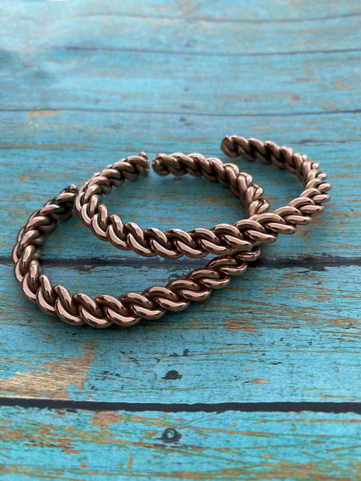 Navajo Copper Hand Twisted Bracelet Cuff