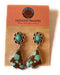 Navajo Number 8 Turquoise & Sterling Silver Flower Dangle Earrings - Culture Kraze Marketplace.com