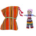 <center>Large Worry Doll in Woven Bag Crafted by Artisans in Guatemala </br>  Each Bag Measures 2-3/4” x 2-1/4” with a 2” Doll Inside</center>