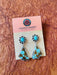 Navajo Number 8 Turquoise & Sterling Silver Flower Dangle Earrings - Culture Kraze Marketplace.com