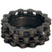 <center>Bicycle Chain Tea Light Holder</br>Crafted by Artisans in India </br>Measures 1” high x 2-1/2” diameter</center