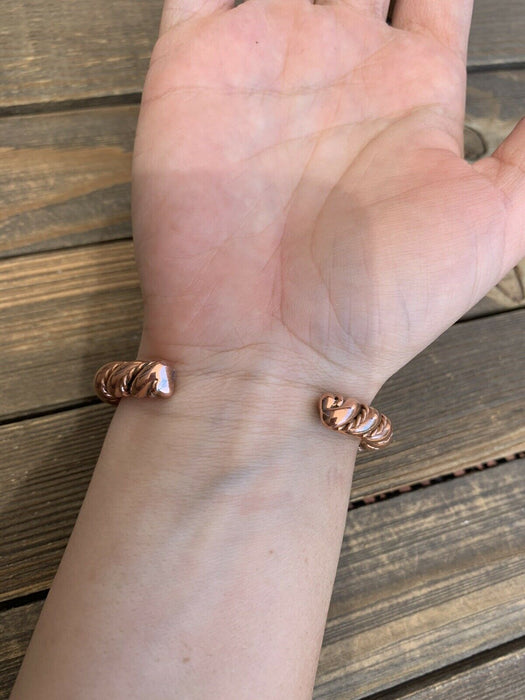 Navajo Copper Hand Twisted Bracelet Cuff