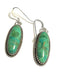 Navajo Sterling Silver Dyed Kingman Turquoise Elegant Earrings Signed - Culture Kraze Marketplace.com