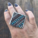 Navajo Multi Stone &  Sterling Silver Statement Ring Size 7.5 - Culture Kraze Marketplace.com