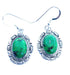 Navajo Sterling Silver Gaspeite Dangle Earrings Signed - Culture Kraze Marketplace.com