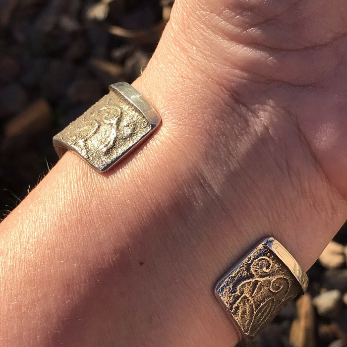 Navajo Sterling Silver & Turquoise Butterfly Cuff  Bracelet