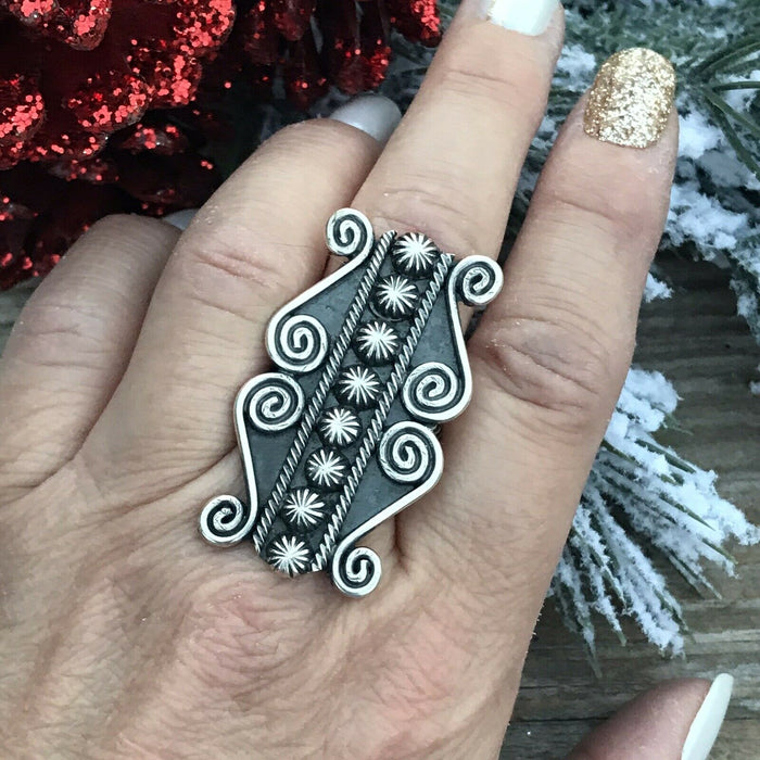 Beautiful Navajo Sterling Ring Size 7.5 - Culture Kraze Marketplace.com