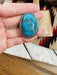 Navajo Kingman Turquoise & Sterling Silver Statement Ring Size 9 Signed - Culture Kraze Marketplace.com