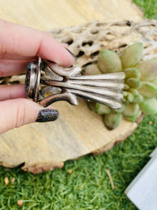 Navajo Vintage Turquoise & Sterling Silver Cuff Bracelet