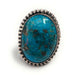 Navajo Kingman Turquoise & Sterling Silver Statement Ring Size 9 Signed - Culture Kraze Marketplace.com