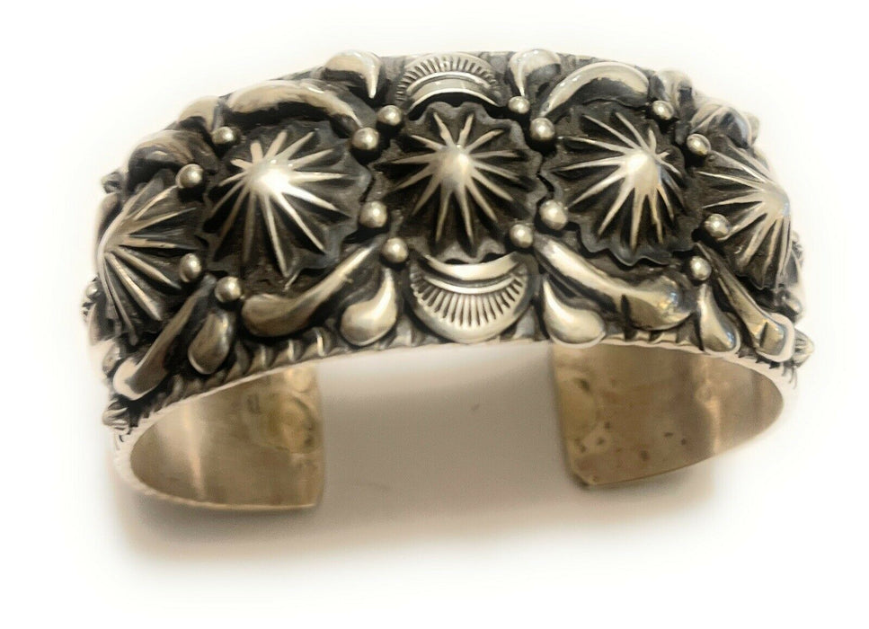 Darryl Becenti Navajo Southwest Sterling Silver Cuff Bracelet